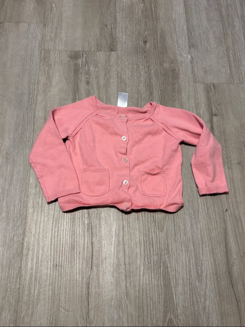 Carter's Pink Knit Button-Front Cardigan
